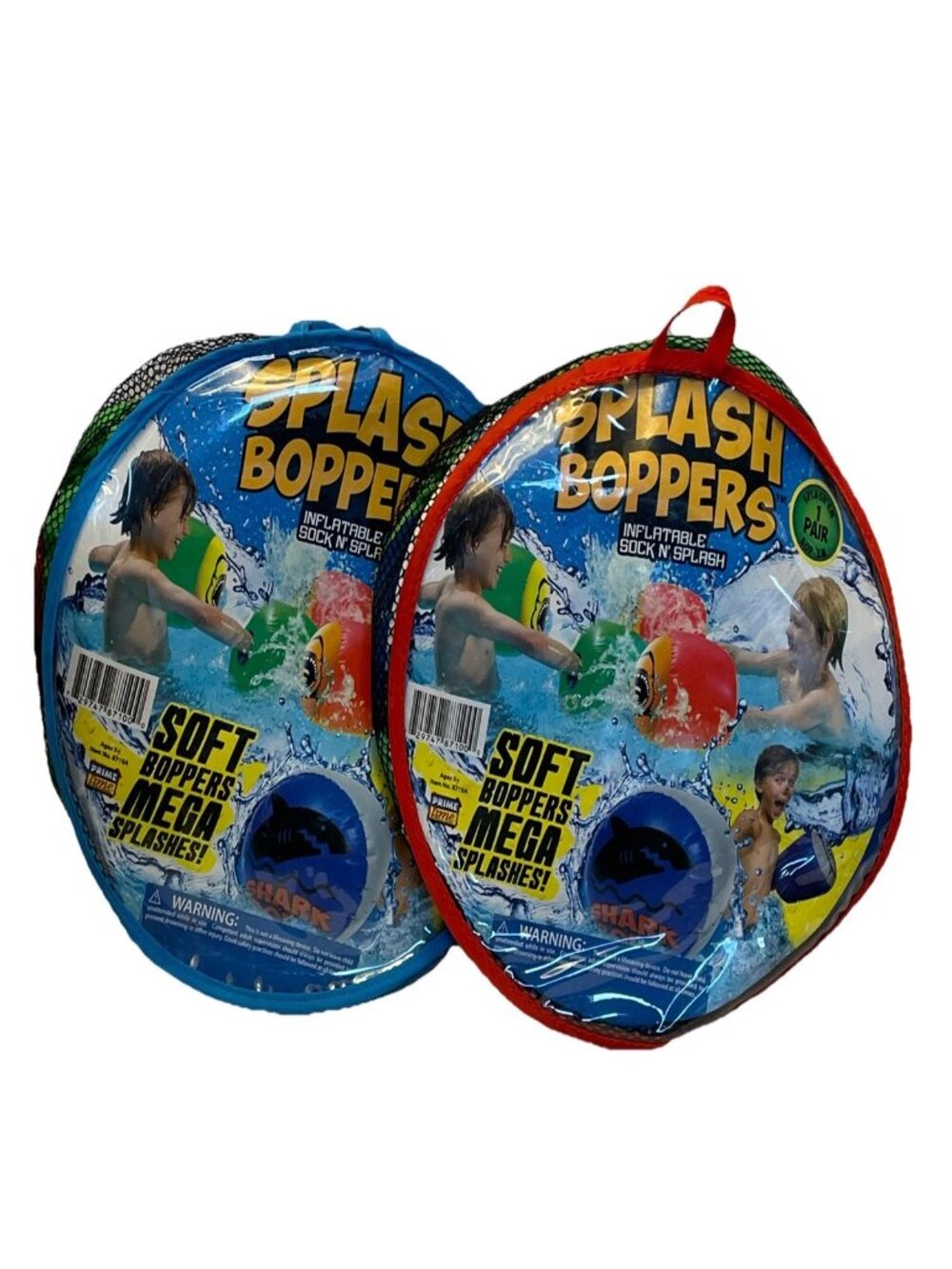 Prime Time Toy Splash Boppers Inflatable Boxing Gloves Pool Blow Up Shark 2 PAIR